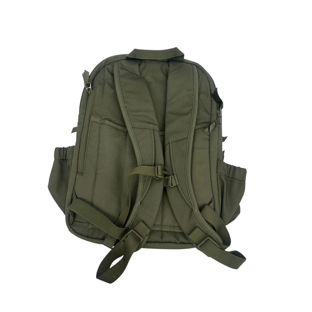 Vera Bradley Backpack Women Olive Green Utility Multi Pocket Diaper Bag Travel